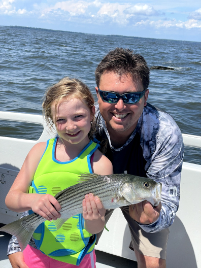 Jim Marcin and Daughter Fishing